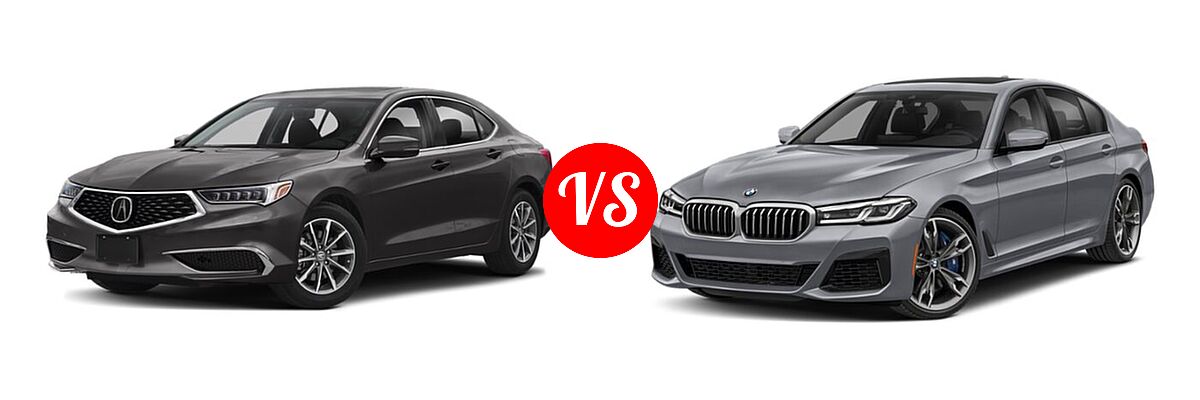 2019 Acura TLX Sedan 2.4L FWD vs. 2022 BMW 5 Series M550i Sedan M550i xDrive - Front Left Comparison