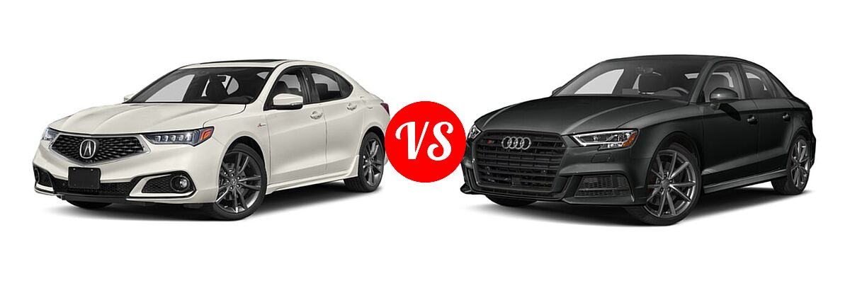 2019 Acura TLX Sedan 3.5L FWD vs. 2020 Audi S3 Sedan S line Premium / S line Premium Plus - Front Left Comparison