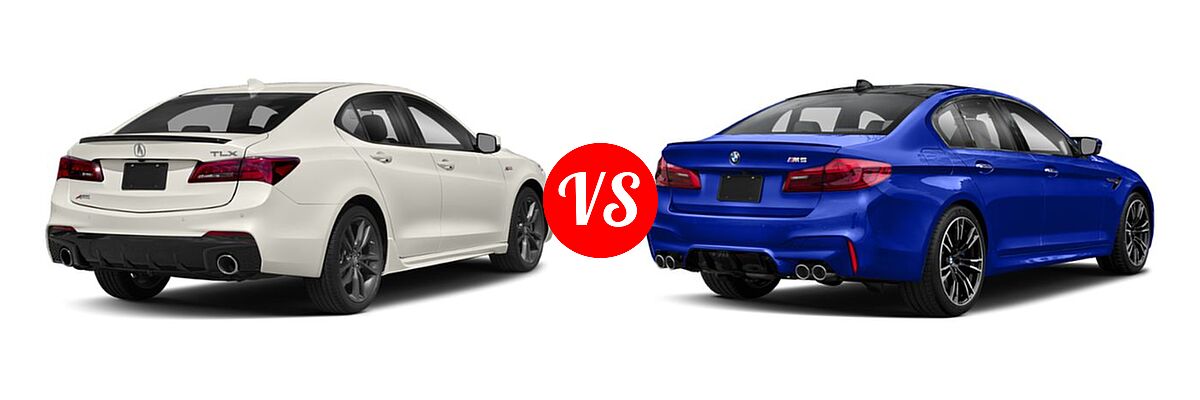 2019 Acura TLX Sedan w/A-SPEC Pkg vs. 2019 BMW M5 Sedan Competition / Sedan - Rear Right Comparison
