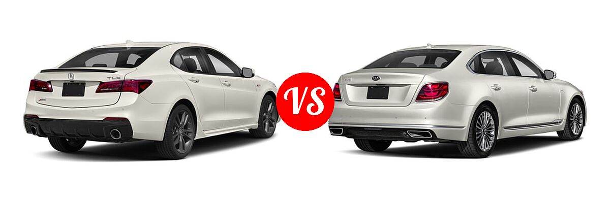 2019 Acura TLX Sedan w/A-SPEC Pkg vs. 2019 Kia K900 Sedan Luxury - Rear Right Comparison