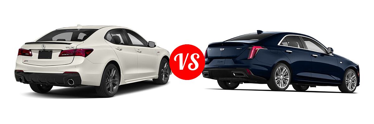 2019 Acura TLX Sedan w/A-SPEC Pkg vs. 2020 Cadillac CT4 Sedan Luxury / Premium Luxury / Sport / V-Series - Rear Right Comparison