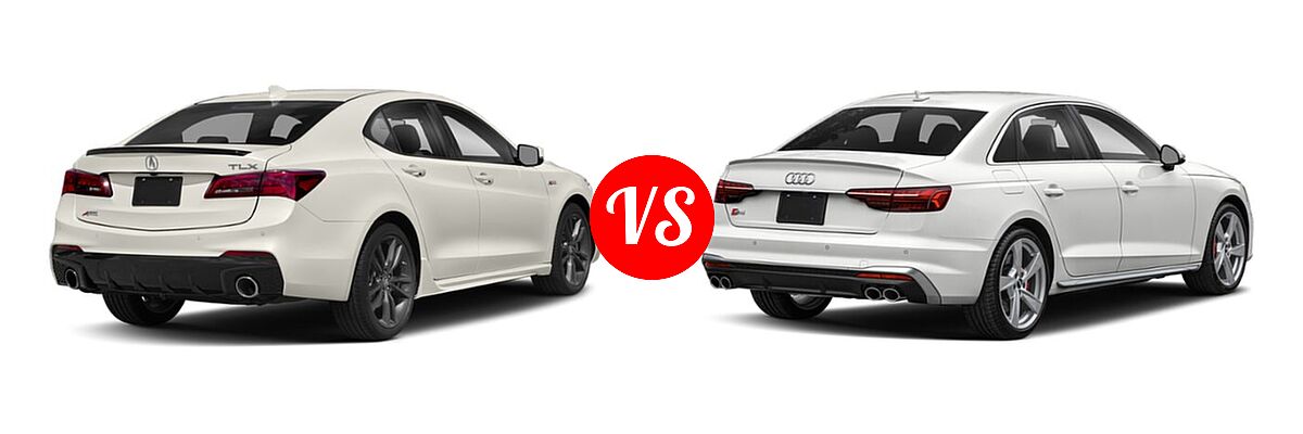 2019 Acura TLX Sedan w/A-SPEC Pkg vs. 2021 Audi S4 Sedan Premium Plus - Rear Right Comparison