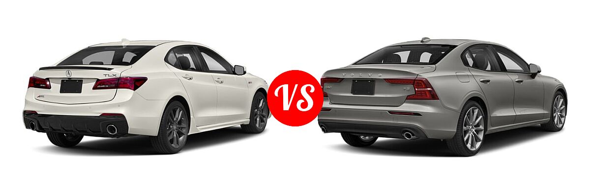 2019 Acura TLX Sedan w/A-SPEC Pkg vs. 2021 Volvo S60 Sedan Inscription / Momentum - Rear Right Comparison