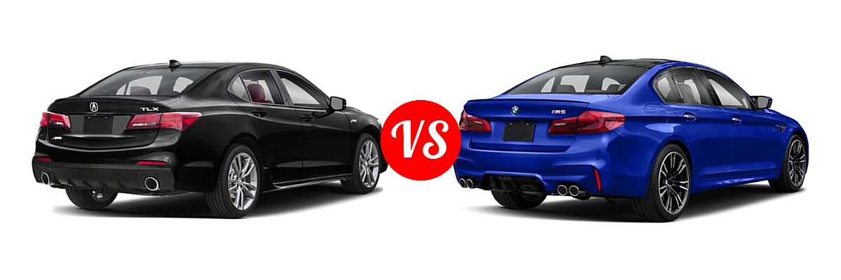 2019 Acura TLX Sedan w/A-SPEC Pkg Red Leather vs. 2019 BMW M5 Sedan Competition / Sedan - Rear Right Comparison