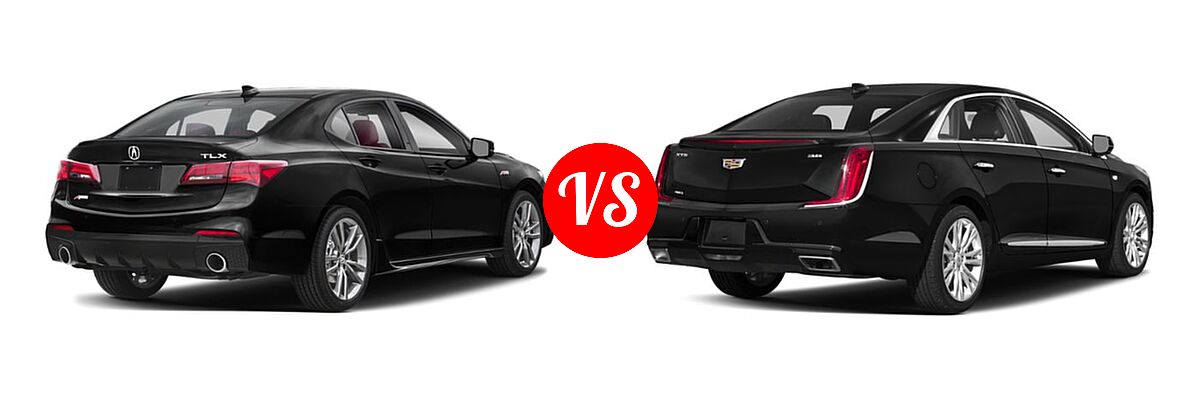 2019 Acura TLX Sedan w/A-SPEC Pkg Red Leather vs. 2019 Cadillac XTS Sedan 4dr Sdn FWD / Livery Package / Luxury / Platinum / Platinum V-Sport / Premium Luxury - Rear Right Comparison