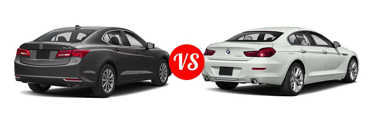 2019 Acura TLX Sedan 2.4L FWD vs. 2019 BMW 6 Series Gran Coupe Sedan 640i / 640i xDrive - Rear Right Comparison