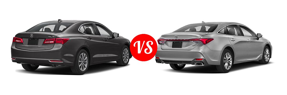 2019 Acura TLX Sedan 2.4L FWD vs. 2019 Toyota Avalon Sedan Limited / XLE - Rear Right Comparison