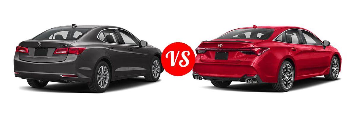 2019 Acura TLX Sedan 2.4L FWD vs. 2019 Toyota Avalon Sedan XSE - Rear Right Comparison