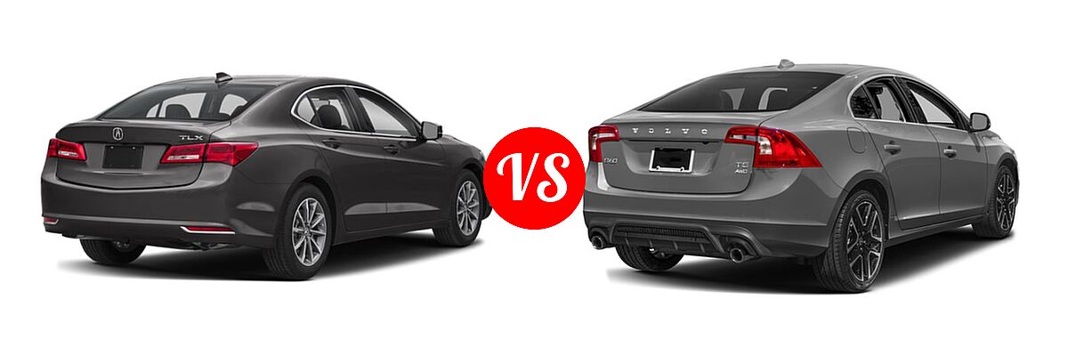 2019 Acura TLX Sedan 2.4L FWD vs. 2018 Volvo S60 Sedan Dynamic - Rear Right Comparison