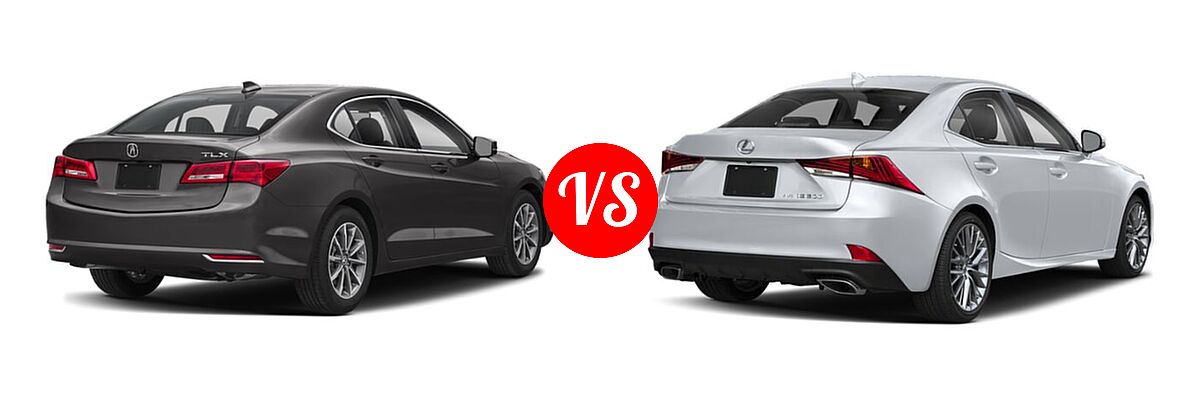 2019 Acura TLX Sedan 2.4L FWD vs. 2020 Lexus IS 300 Sedan IS 300 / IS 300 F SPORT - Rear Right Comparison