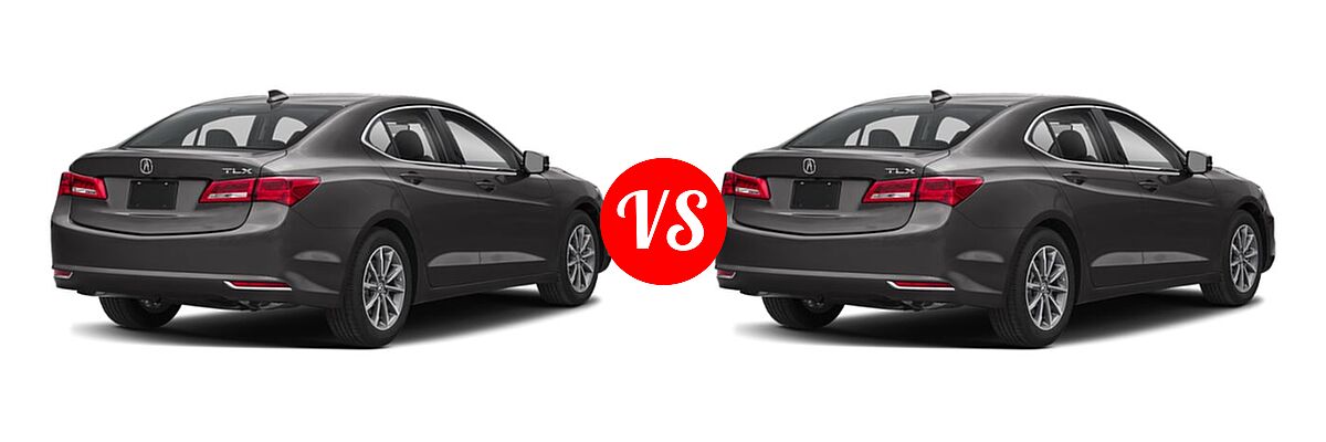 2019 Acura TLX Sedan 2.4L FWD vs. 2020 Acura TLX Sedan 2.4L FWD - Rear Right Comparison
