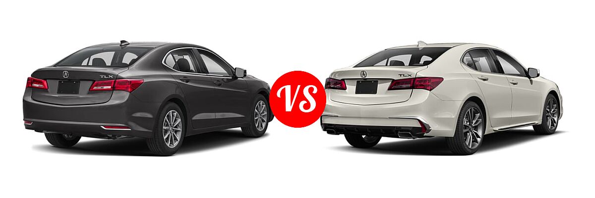 2019 Acura TLX Sedan 2.4L FWD vs. 2020 Acura TLX Sedan w/Technology Pkg - Rear Right Comparison