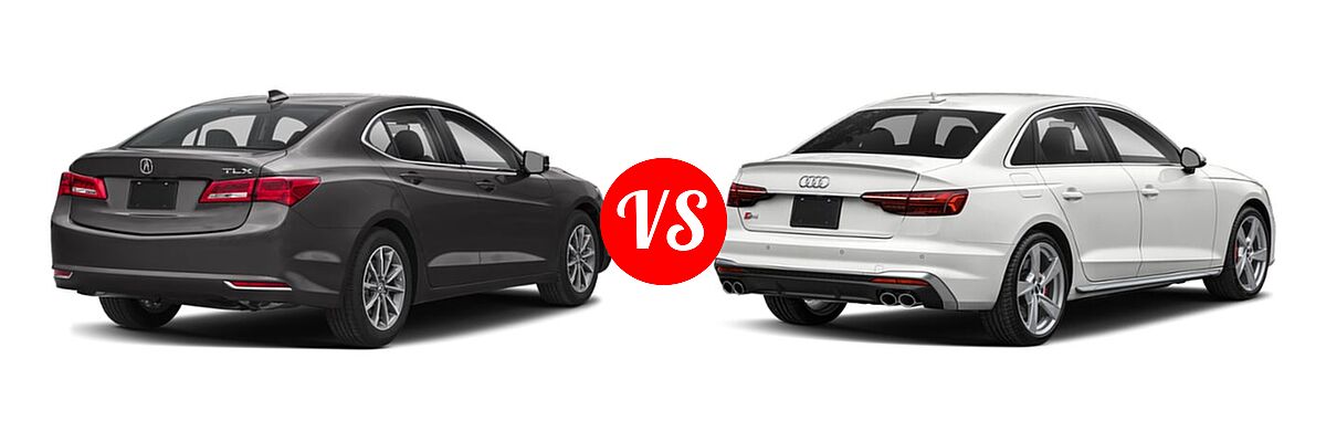 2019 Acura TLX Sedan 2.4L FWD vs. 2021 Audi S4 Sedan Premium Plus - Rear Right Comparison