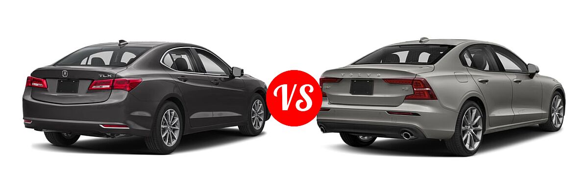 2019 Acura TLX Sedan 2.4L FWD vs. 2021 Volvo S60 Sedan Inscription / Momentum - Rear Right Comparison