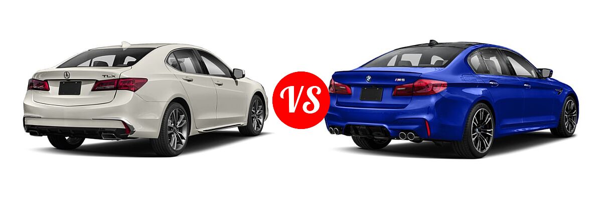 2019 Acura TLX Sedan w/Technology Pkg vs. 2019 BMW M5 Sedan Competition / Sedan - Rear Right Comparison