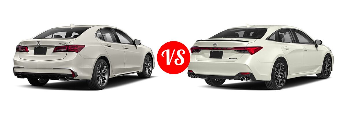 2019 Acura TLX Sedan w/Technology Pkg vs. 2019 Toyota Avalon Sedan Touring - Rear Right Comparison