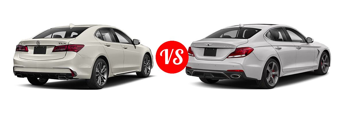 2019 Acura TLX Sedan w/Technology Pkg vs. 2019 Genesis G70 Sedan 2.0T Advanced / 2.0T Sport / 3.3T Advanced / 3.3T Design / 3.3T Dynamic - Rear Right Comparison