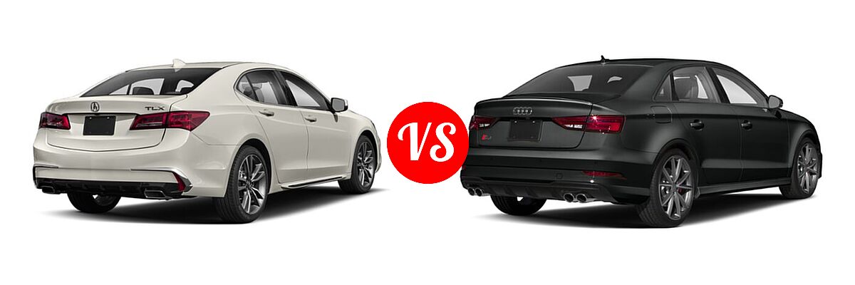 2019 Acura TLX Sedan w/Technology Pkg vs. 2020 Audi S3 Sedan S line Premium / S line Premium Plus - Rear Right Comparison