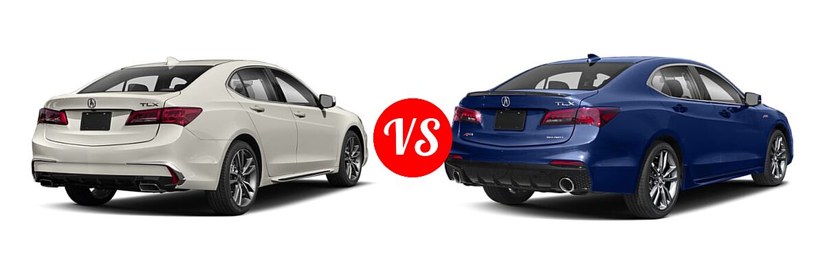 2019 Acura TLX Sedan w/Technology Pkg vs. 2020 Acura TLX Sedan w/A-Spec Pkg - Rear Right Comparison