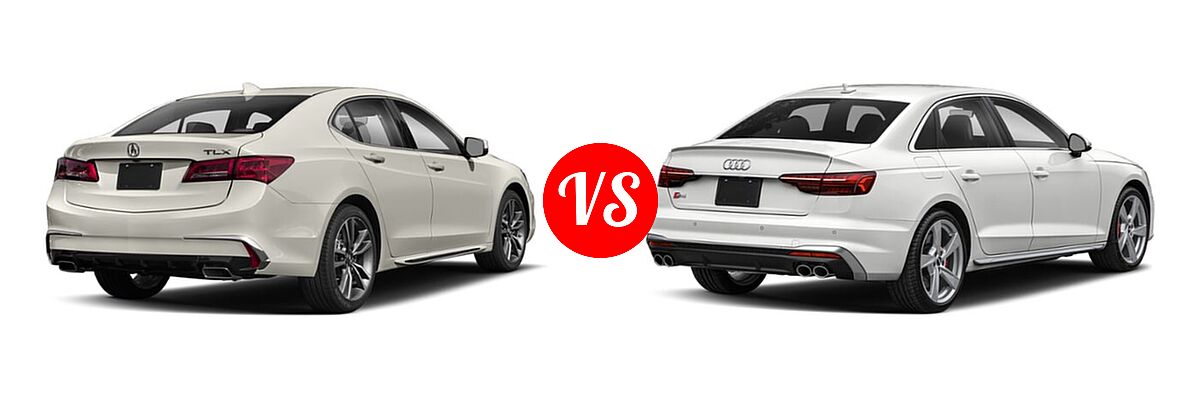 2019 Acura TLX Sedan w/Technology Pkg vs. 2021 Audi S4 Sedan Premium / Prestige - Rear Right Comparison