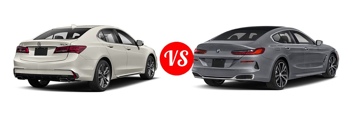 2019 Acura TLX Sedan w/Technology Pkg vs. 2022 BMW 8 Series Sedan 840i - Rear Right Comparison