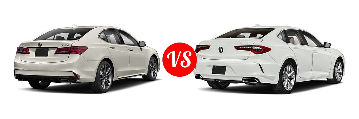 2019 Acura TLX Sedan w/Technology Pkg vs. 2022 Acura TLX Sedan w/Technology Package - Rear Right Comparison