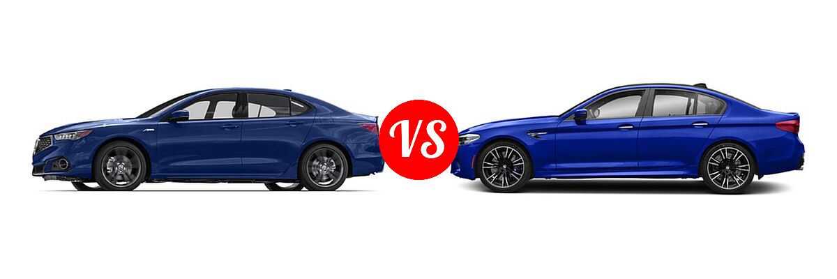 2019 Acura TLX Sedan w/Advance Pkg vs. 2019 BMW M5 Sedan Competition / Sedan - Side Comparison