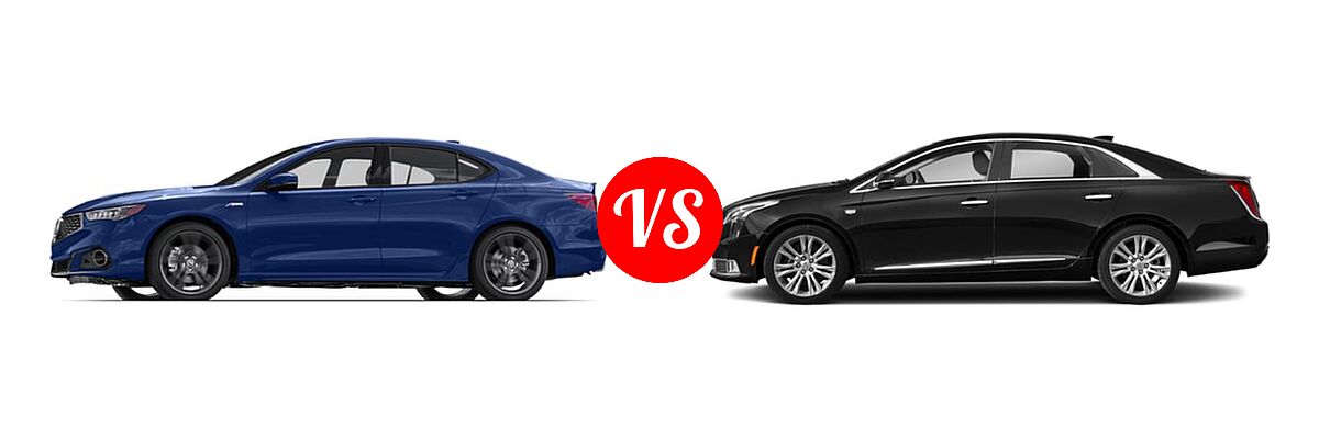 2019 Acura TLX Sedan w/Advance Pkg vs. 2019 Cadillac XTS Sedan 4dr Sdn FWD / Livery Package / Luxury / Platinum / Platinum V-Sport / Premium Luxury - Side Comparison
