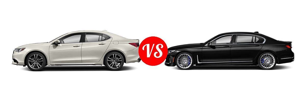 2019 Acura TLX Sedan w/Technology Pkg vs. 2021 BMW ALPINA B7 Sedan ALPINA B7 xDrive - Side Comparison