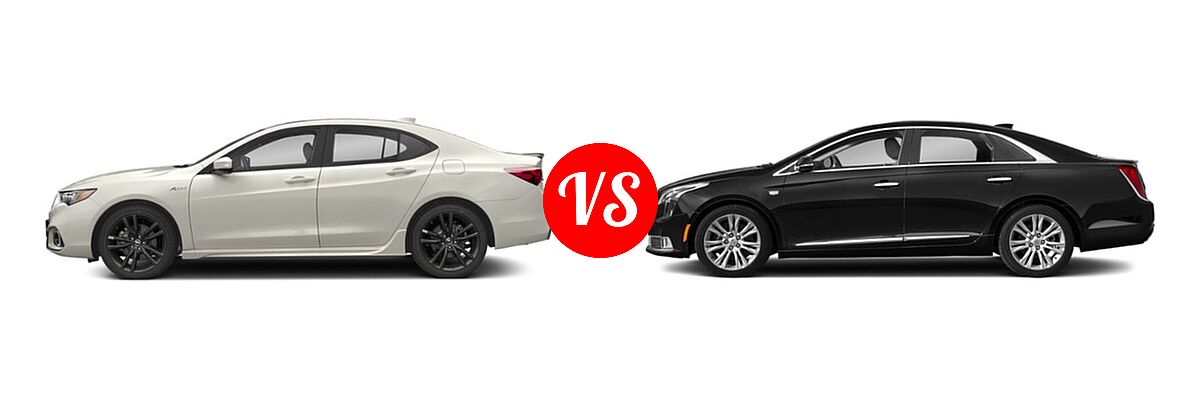 2019 Acura TLX Sedan 2.4L FWD vs. 2019 Cadillac XTS Sedan 4dr Sdn FWD / Livery Package / Luxury / Platinum / Platinum V-Sport / Premium Luxury - Side Comparison
