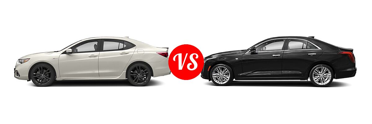 2019 Acura TLX Sedan 2.4L FWD vs. 2020 Cadillac CT4 Sedan Luxury / Premium Luxury / Sport / V-Series - Side Comparison