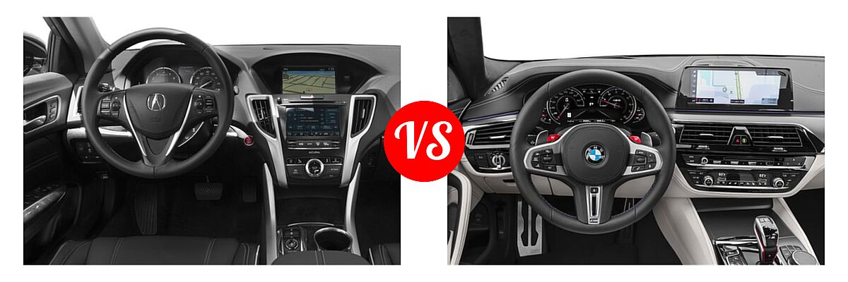 2019 Acura TLX Sedan w/Technology Pkg vs. 2019 BMW M5 Sedan Competition / Sedan - Dashboard Comparison