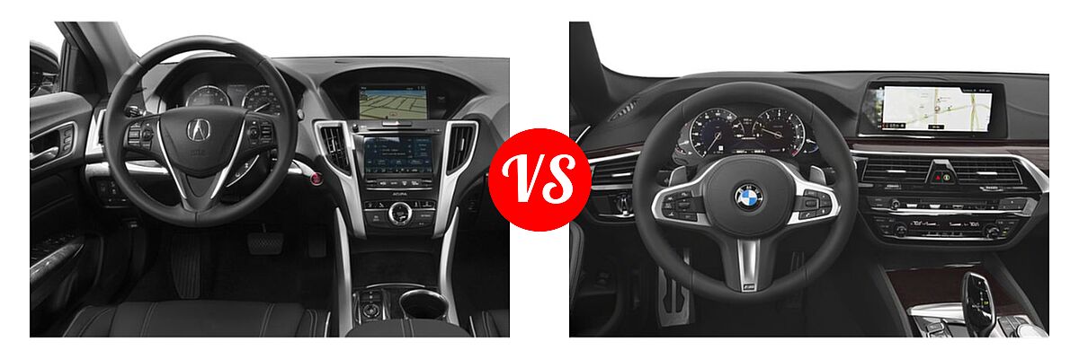 2019 Acura TLX Sedan w/Technology Pkg vs. 2019 BMW 5 Series M550i Sedan M550i xDrive - Dashboard Comparison