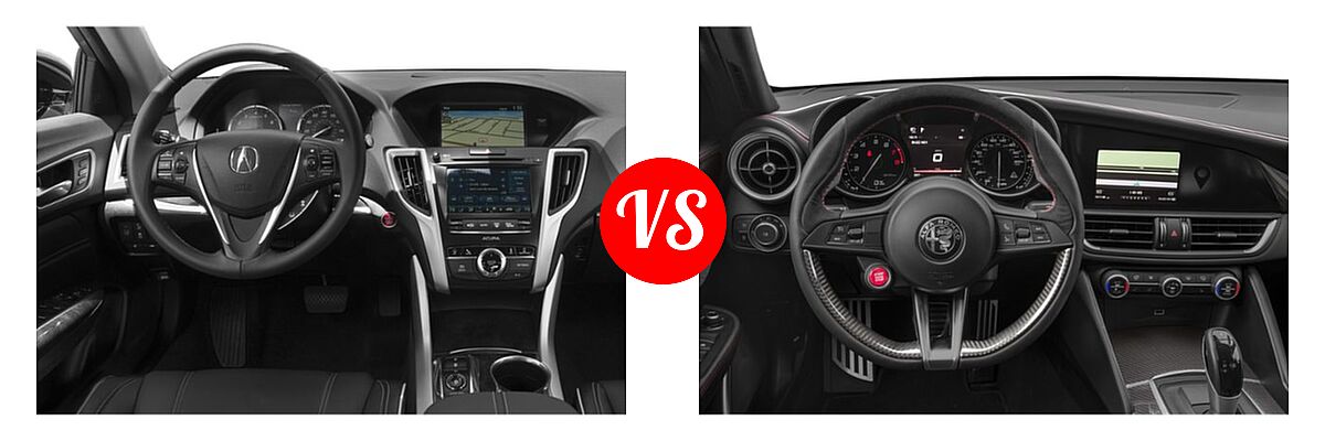 2019 Acura TLX Sedan w/Technology Pkg vs. 2019 Alfa Romeo Giulia Quadrifoglio Sedan Quadrifoglio - Dashboard Comparison