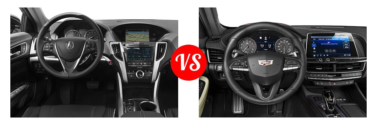 2019 Acura TLX Sedan w/Technology Pkg vs. 2020 Cadillac CT5 Sedan Luxury / Premium Luxury / Sport - Dashboard Comparison