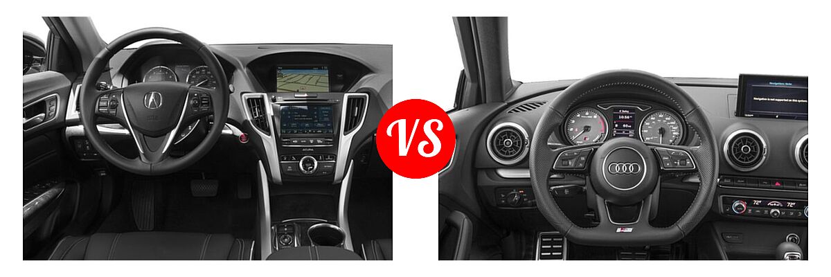 2019 Acura TLX Sedan w/Technology Pkg vs. 2020 Audi S3 Sedan S line Premium / S line Premium Plus - Dashboard Comparison