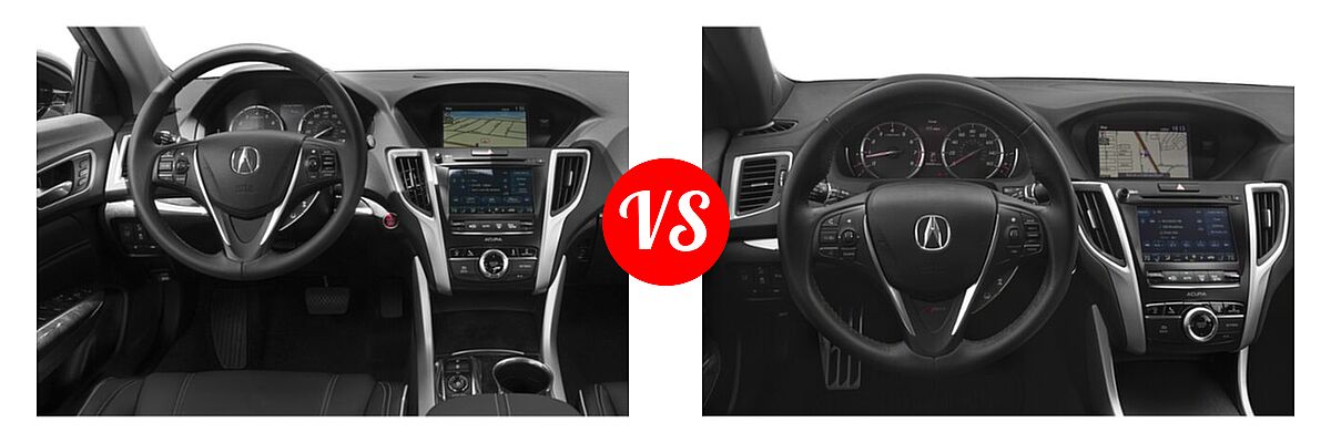 2019 Acura TLX Sedan w/Technology Pkg vs. 2020 Acura TLX Sedan w/A-Spec Pkg - Dashboard Comparison