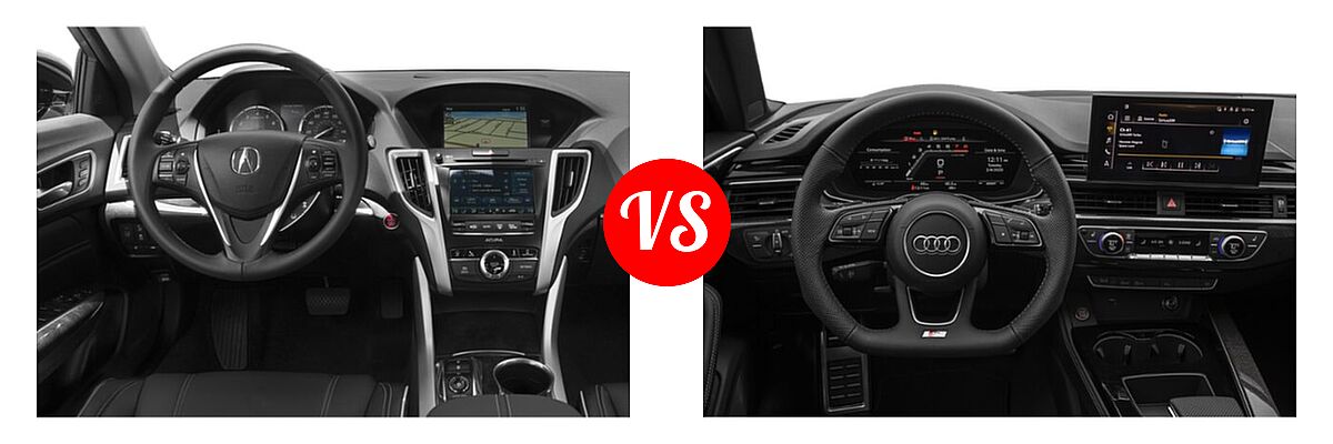 2019 Acura TLX Sedan w/Technology Pkg vs. 2021 Audi S4 Sedan Premium Plus - Dashboard Comparison