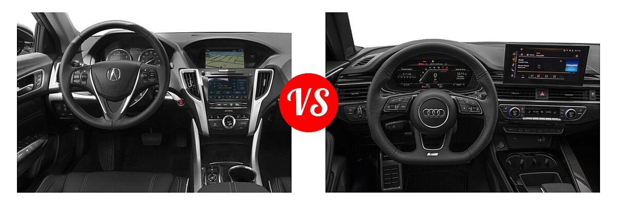 2019 Acura TLX Sedan w/Technology Pkg vs. 2022 Audi S4 Sedan Premium / Premium Plus / Prestige - Dashboard Comparison