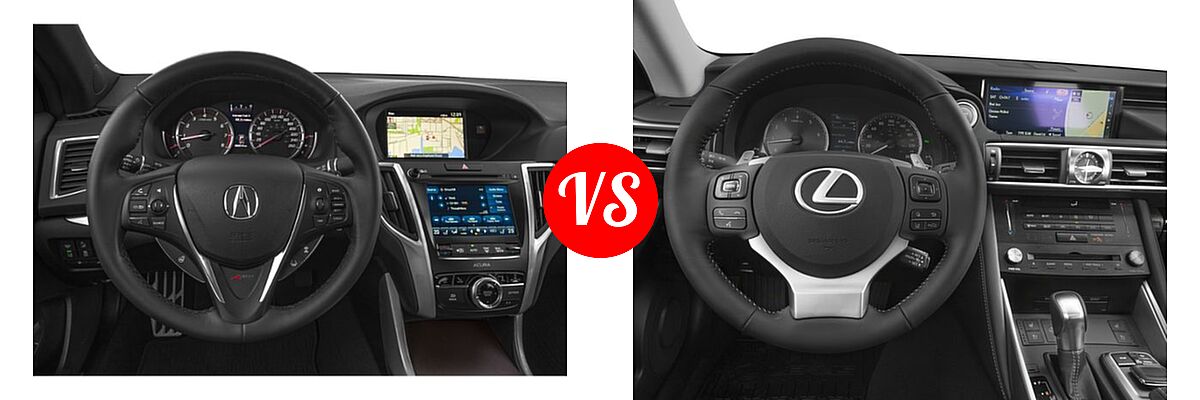 2019 Acura TLX Sedan w/Advance Pkg vs. 2018 Lexus IS 300 Sedan IS 300 - Dashboard Comparison