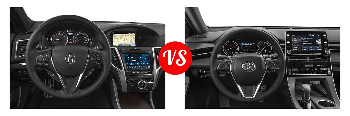 2019 Acura TLX Sedan w/Advance Pkg vs. 2019 Toyota Avalon Sedan XSE - Dashboard Comparison