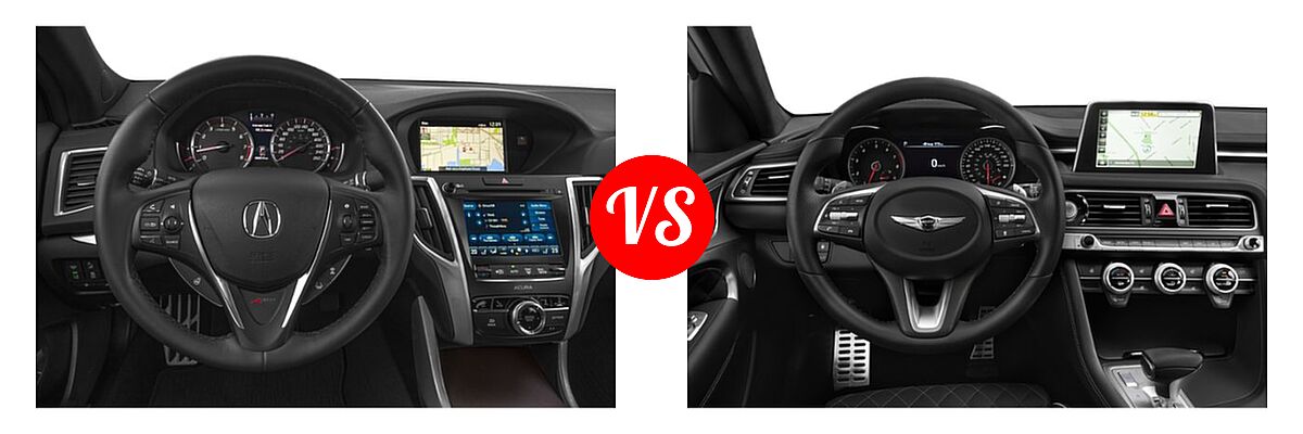 2019 Acura TLX Sedan w/Advance Pkg vs. 2019 Genesis G70 Sedan 2.0T Advanced / 2.0T Sport / 3.3T Advanced / 3.3T Design / 3.3T Dynamic - Dashboard Comparison