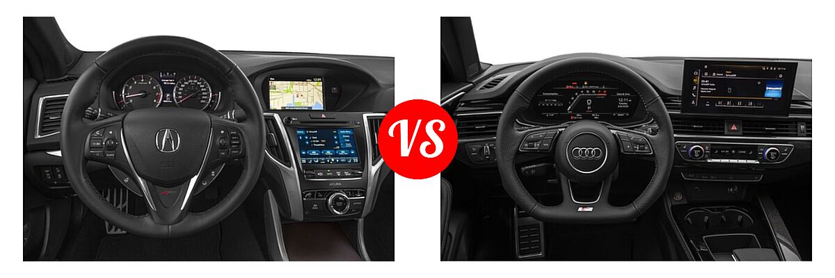 2019 Acura TLX Sedan w/Advance Pkg vs. 2021 Audi S4 Sedan Premium Plus - Dashboard Comparison