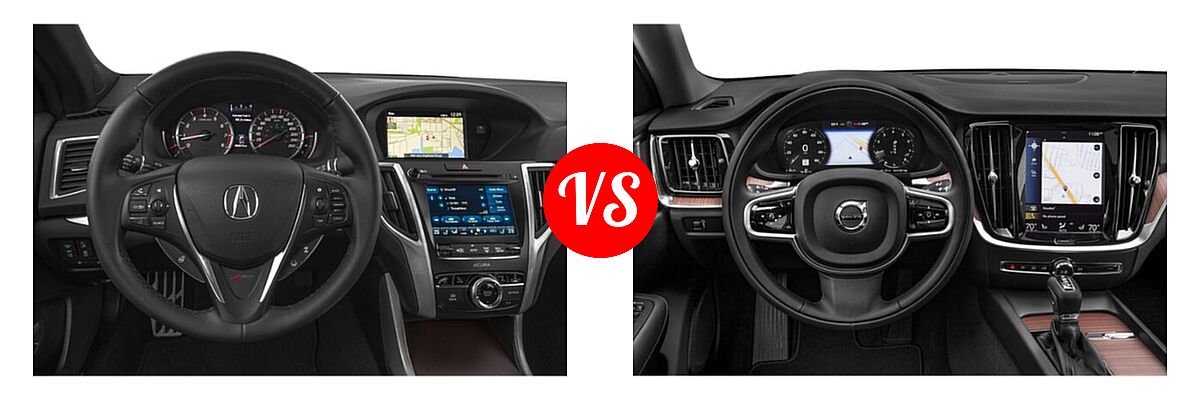 2019 Acura TLX Sedan w/Advance Pkg vs. 2021 Volvo S60 Sedan Inscription / Momentum - Dashboard Comparison