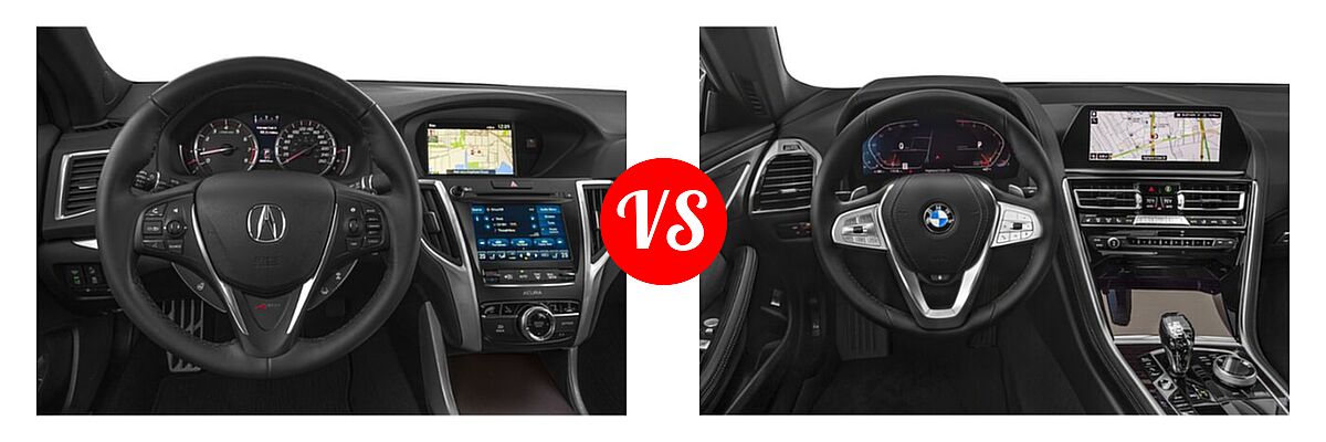 2019 Acura TLX Sedan w/Advance Pkg vs. 2022 BMW 8 Series Sedan 840i - Dashboard Comparison