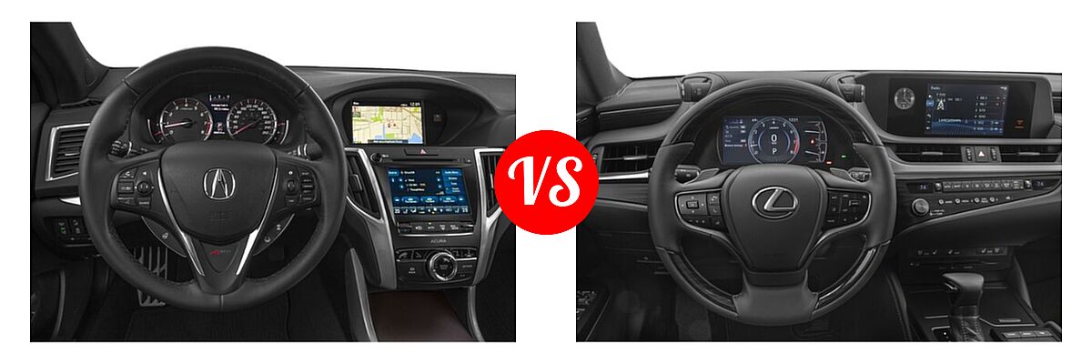 2019 Acura TLX Sedan w/Advance Pkg vs. 2021 Lexus ES 250 Sedan ES 250 - Dashboard Comparison
