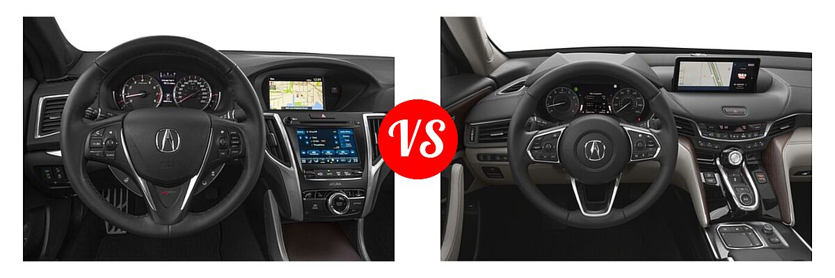 2019 Acura TLX Sedan w/Advance Pkg vs. 2022 Acura TLX Sedan w/Advance Package - Dashboard Comparison