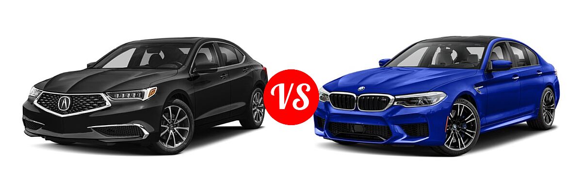 2019 Acura TLX Sedan 3.5L SH-AWD / w/A-SPEC Pkg Red Leather vs. 2019 BMW M5 Sedan Competition / Sedan - Front Left Comparison
