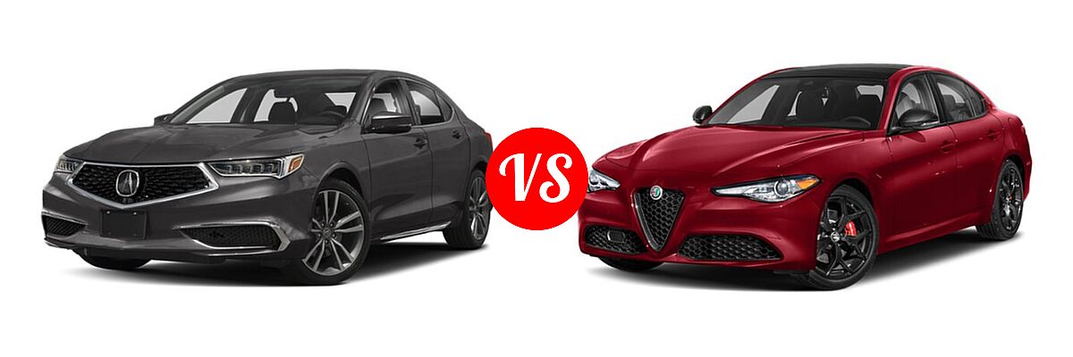 2019 Acura TLX Sedan w/Technology Pkg vs. 2020 Alfa Romeo Giulia Sedan AWD / RWD / Sport / Ti / Ti Lusso / Ti Sport / Ti Sport Carbon - Front Left Comparison