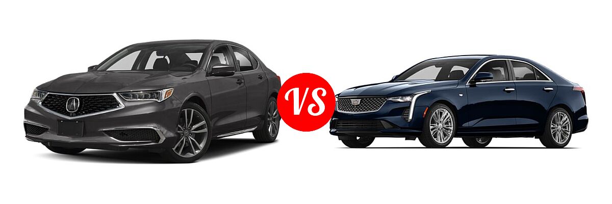 2019 Acura TLX Sedan w/Technology Pkg vs. 2020 Cadillac CT4 Sedan Luxury / Premium Luxury / Sport / V-Series - Front Left Comparison